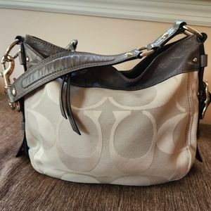 Coach Gray Optic Art Signature Purse